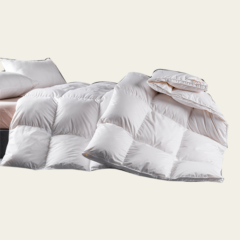 Hvidt lys gåse fjer quilt